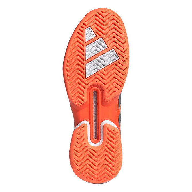 adidas Adizero Ubersonic 5 Mens Tennis Shoe - Lucid Orange/Silver Metallic/Core Black - 2