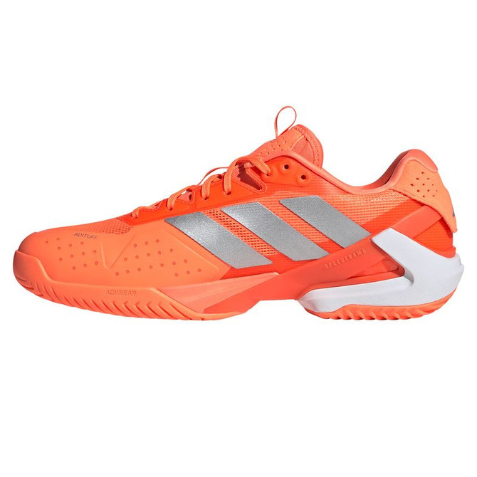 adidas Adizero Ubersonic 5 Mens Tennis Shoe - Lucid Orange/Silver Metallic/Core Black - 3