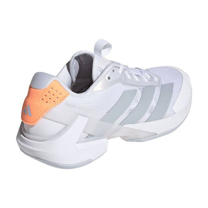 adidas Adizero Ubersonic 5 Womens Tennis Shoe - White/Halo Blue/Beam Orange - 5