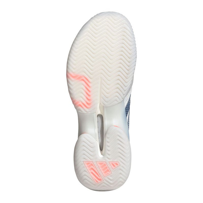 adidas Barricade 14 Womens Tennis Shoe - White/Halo Blue/Beam Orange - 2