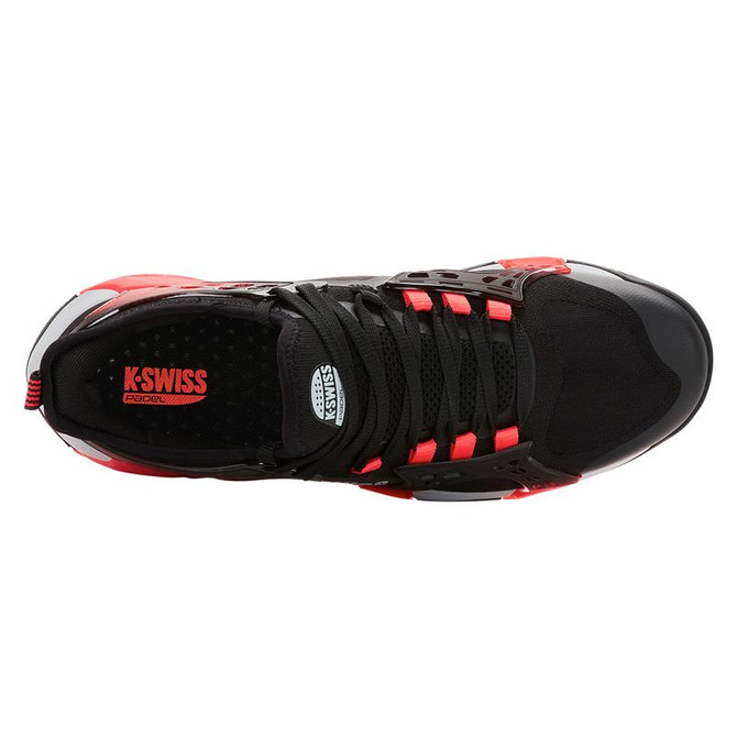 K Swiss K-Frame Mens Padel Shoe - Black/Micro Chip/Neon Lava - 7