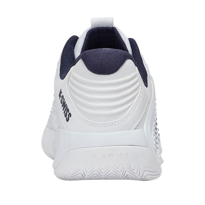 K Swiss Hypercourt Express 3 Mens Tennis Shoe - White/Peacoat/Silver - 6