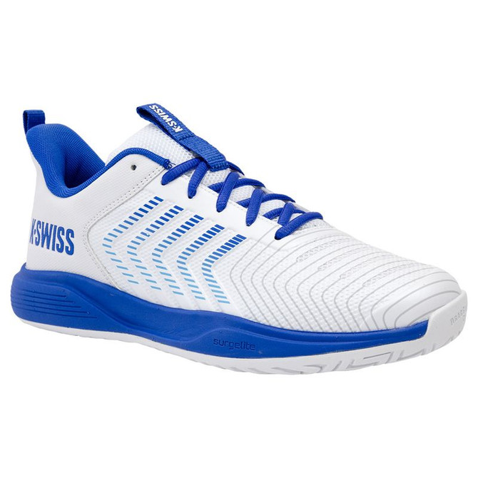 K Swiss Ultrashot Light Mens Tennis Shoe - White/Dazzling Blue/Baltic Sea - 4