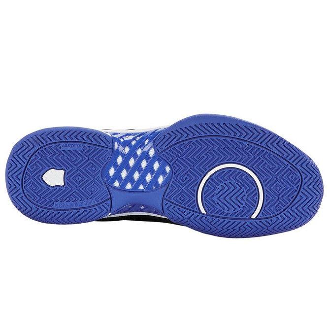 K Swiss Express Light WIDE (2E) Mens Pickleball Shoe  - Black/White/Dazzling Blue - 2