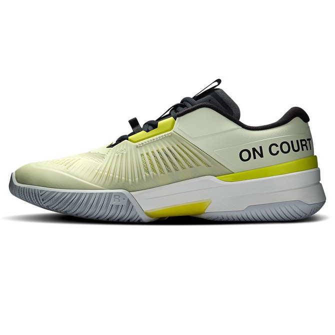 On The Roger Pro Fire Mens Tennis Shoe - Linen/Lime - 3