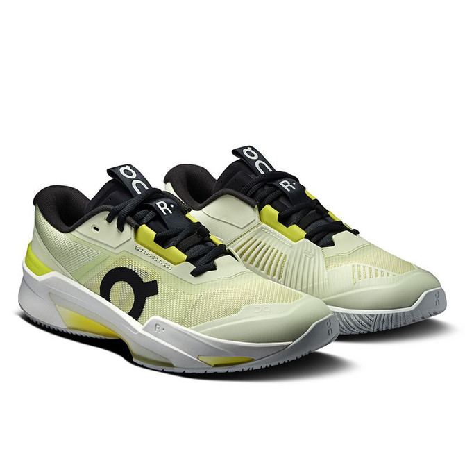 On The Roger Pro Fire Mens Tennis Shoe - Linen/Lime - 4