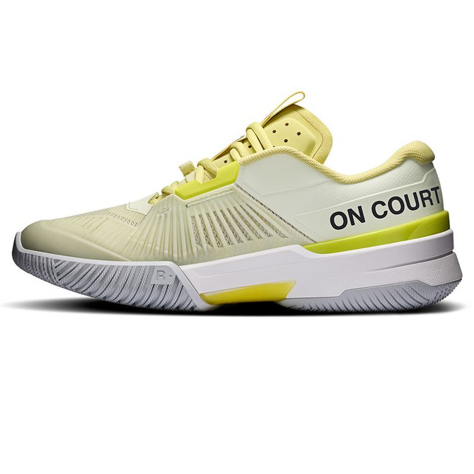 On The Roger Pro Fire Womens Tennis Shoe - Linen/Lime - 3