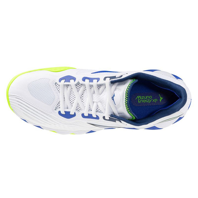 Mizuno Wave Enforce Tour 2 Mens Tennis Shoe - White/Dazzling Blue - 4