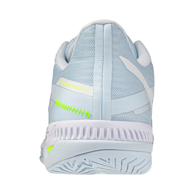 Mizuno Wave Exceed Court Womens Tennis Shoe - Ice Water/Lightning Yellow - 4
