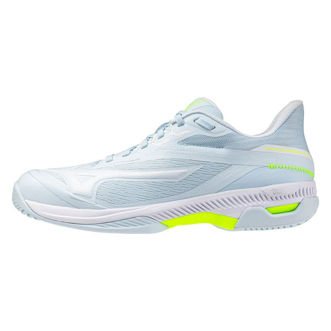 Mizuno Wave Exceed Court Womens Tennis Shoe - Ice Water/Lightning Yellow - 6