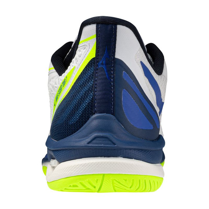 Mizuno Wave Exceed Tour 7 Mens Tennis Shoe - White/Dazzling Blue - 4