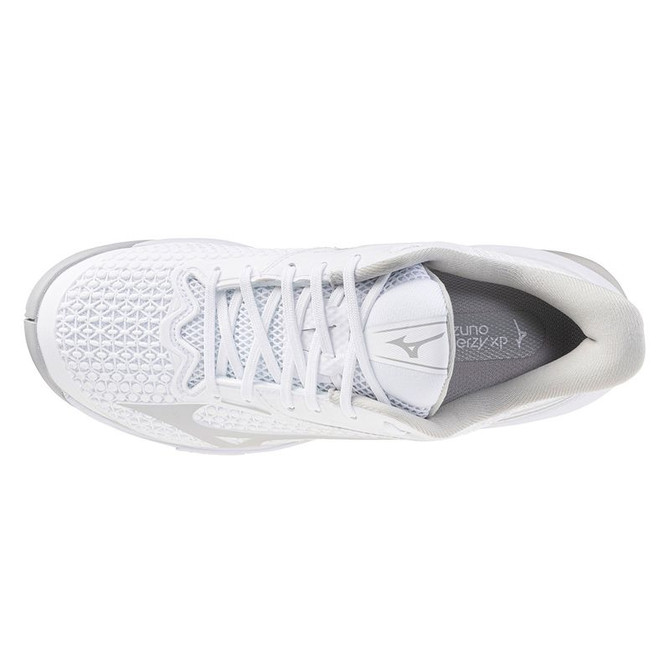 Mizuno Wave Exceed Tour 7 Womens Tennis Shoe - White/Harbor Mist - 5