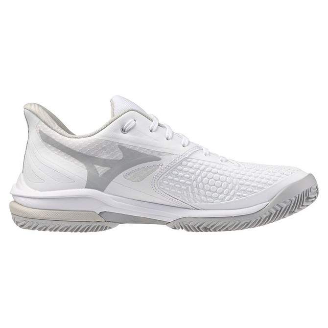 Mizuno Wave Exceed Tour 7 Womens Clay Tennis Shoe - White/Harbor Mist - 3