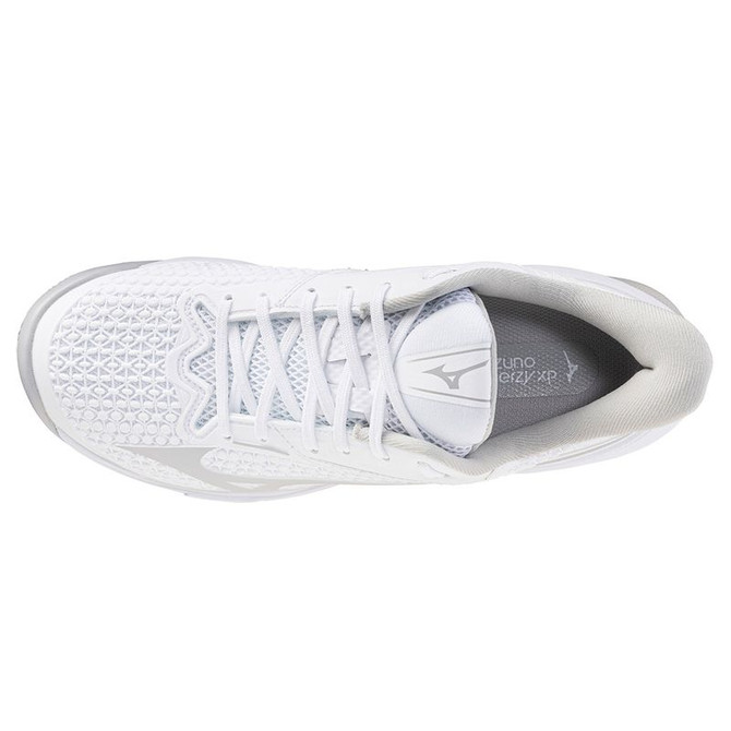 Mizuno Wave Exceed Tour 7 Womens Clay Tennis Shoe - White/Harbor Mist - 5