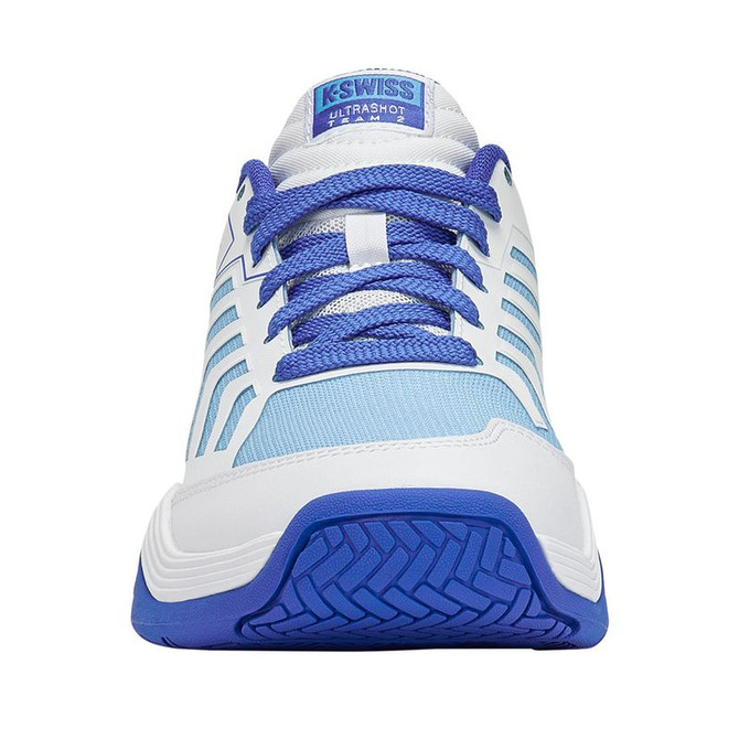 K Swiss Ultrashot Team 2 Junior Tennis Shoe - White/Dazzling Blue/Baltic Sea - 5