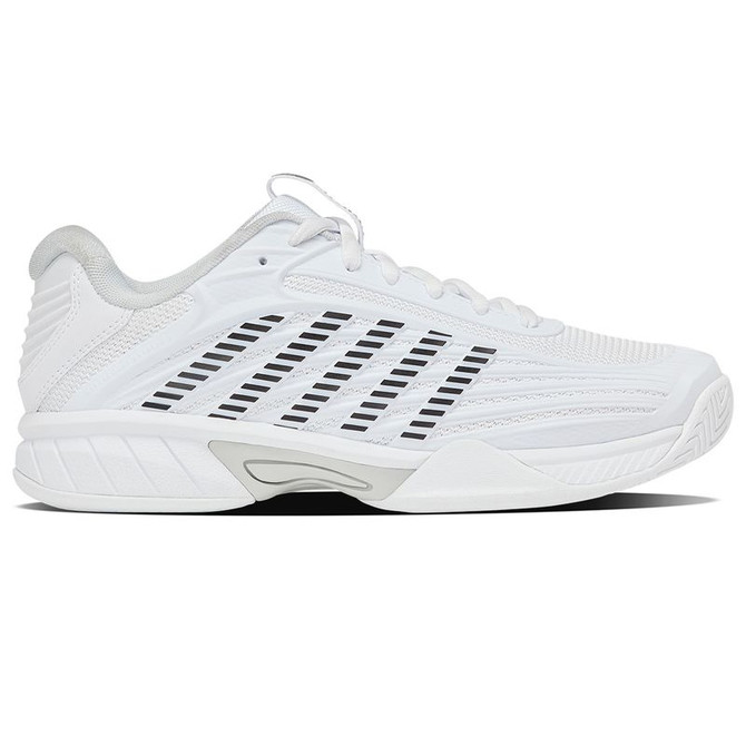 K Swiss Hypercourt Express 3 Junior Tennis Shoe - White/Dawn Blue/Black