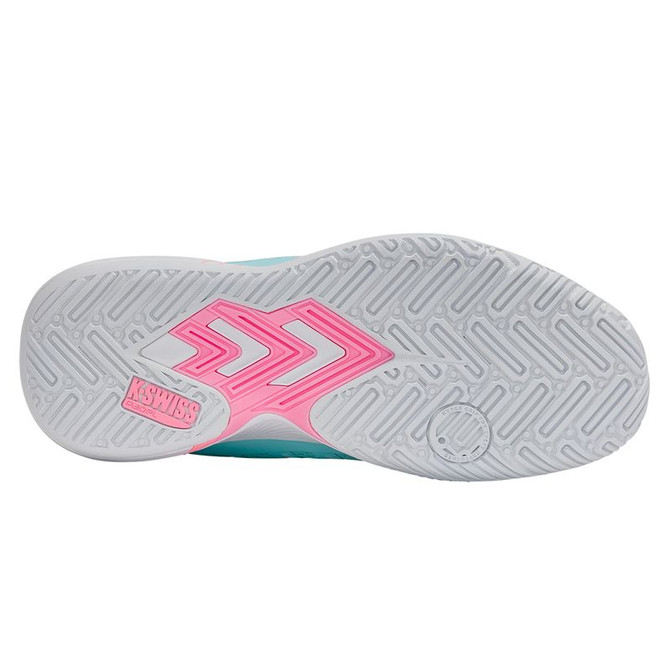 K Swiss Ultra Court Womens Padel Shoe - Soft Neon Blue/White/Neon Bubble Gum - 2