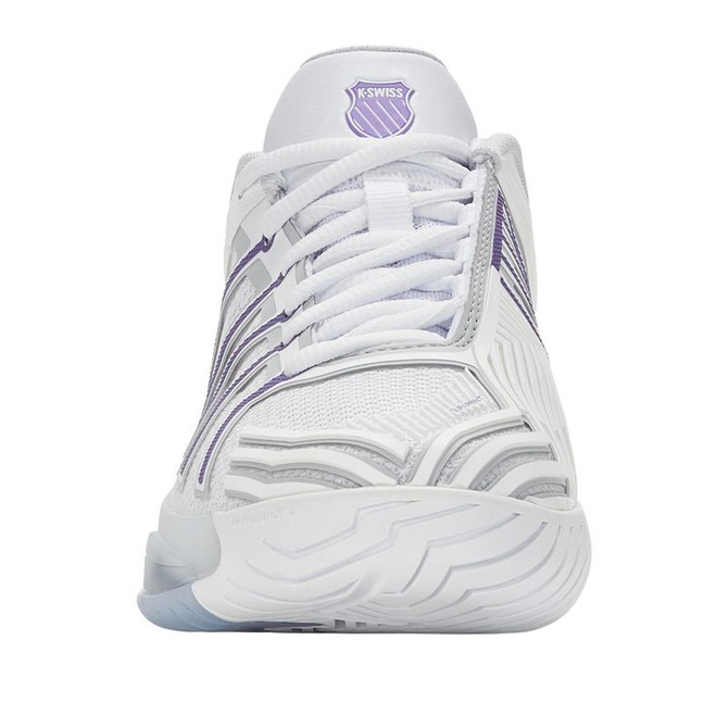 K Swiss Ultrashot 4 Womens Tennis Shoe - White/Lunar Rock/Purple Haze - 5