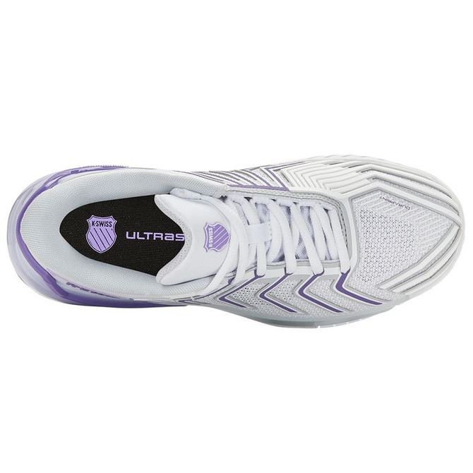 K Swiss Ultrashot 4 Womens Tennis Shoe - White/Lunar Rock/Purple Haze - 7