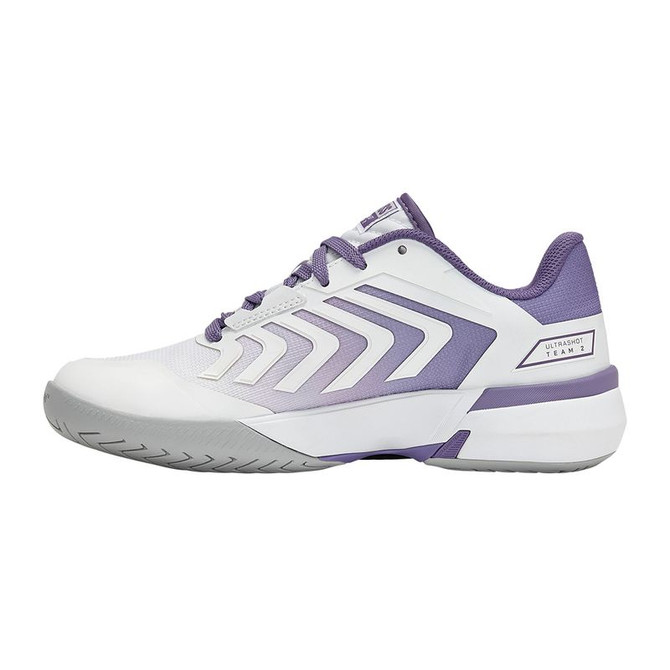 K Swiss Ultrashot Team 2 Womens Tennis Shoe - White/Purple Haze/Lunar Rock - 3