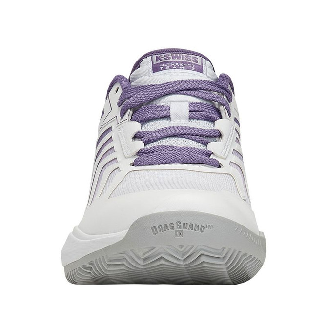 K Swiss Ultrashot Team 2 Womens Tennis Shoe - White/Purple Haze/Lunar Rock - 5
