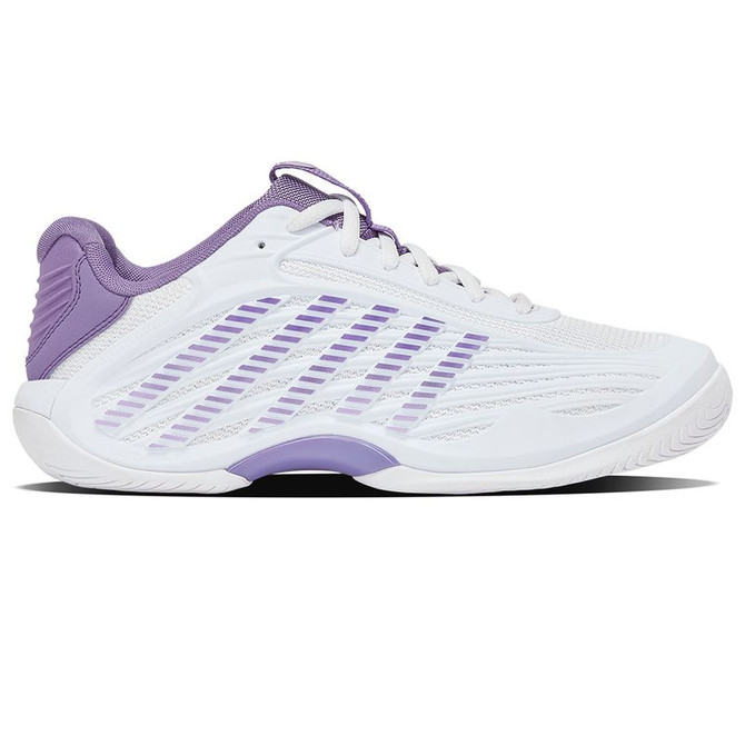 K Swiss Hypercourt Express 3 Womens Tennis Shoe - White/Purple Haze/Lunar Rock