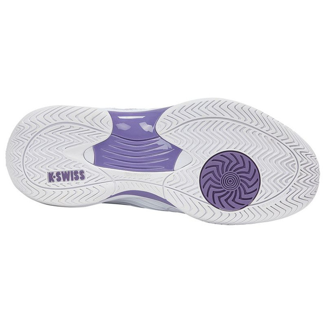 K Swiss Hypercourt Express 3 Womens Tennis Shoe - White/Purple Haze/Lunar Rock - 2