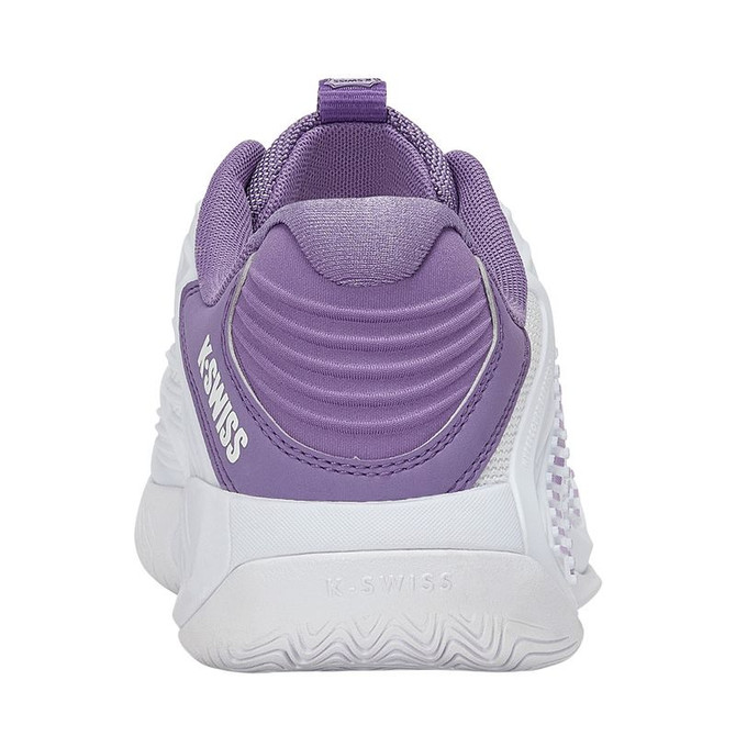 K Swiss Hypercourt Express 3 Womens Tennis Shoe - White/Purple Haze/Lunar Rock - 6