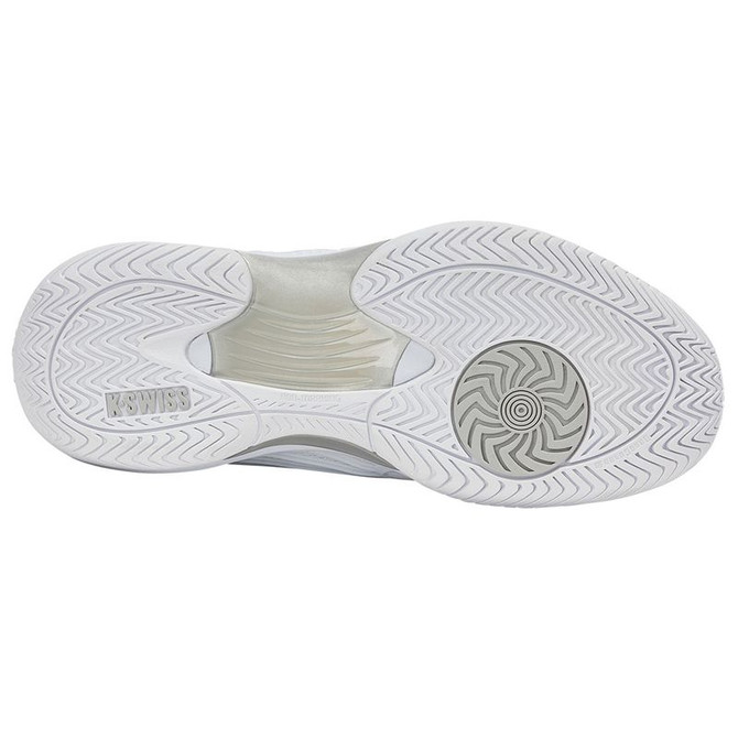 K Swiss Hypercourt Express 3 Womens Tennis Shoe - White/Dawn Blue/Silver - 2