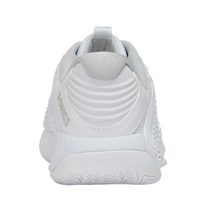 K Swiss Hypercourt Express 3 Womens Tennis Shoe - White/Dawn Blue/Silver - 6