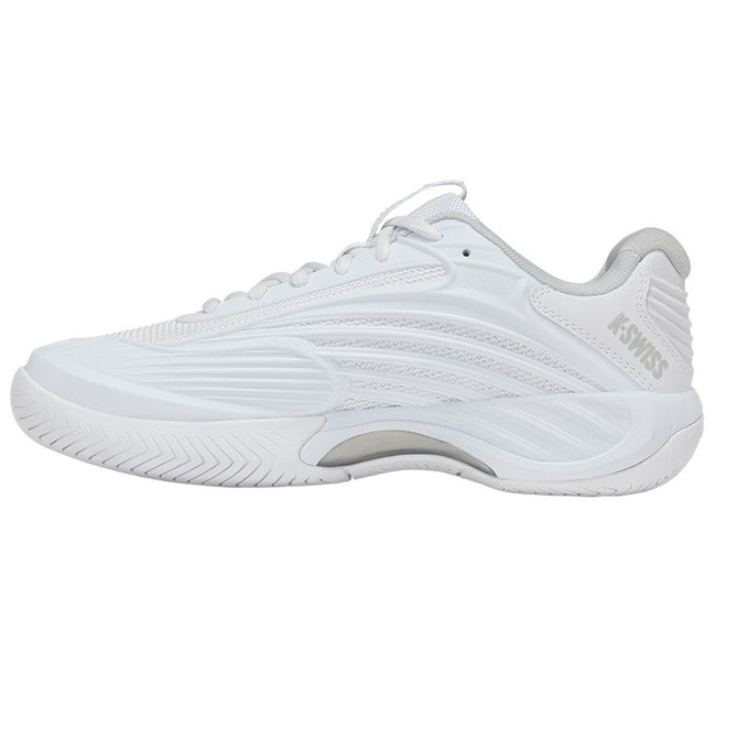 K Swiss Hypercourt Express 3 Womens Clay Tennis Shoe - White/Dawn Blue/Silver - 2