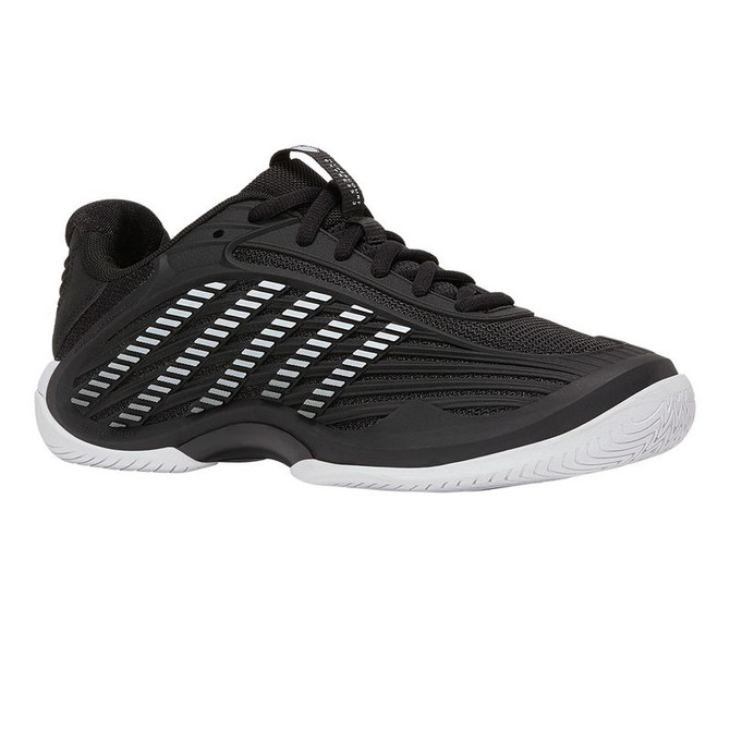 K Swiss Hypercourt Express 3 Wide (D) Womens Tennis Shoe - Black/White - 4