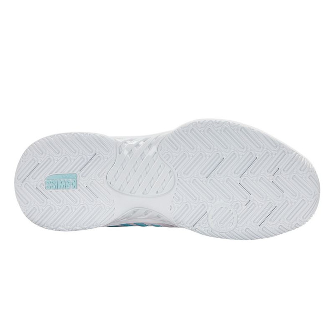 K Swiss Express Light 3 Womens Padel Shoe - White/Soft Neon Blue/Neon Bubble Gum - 2
