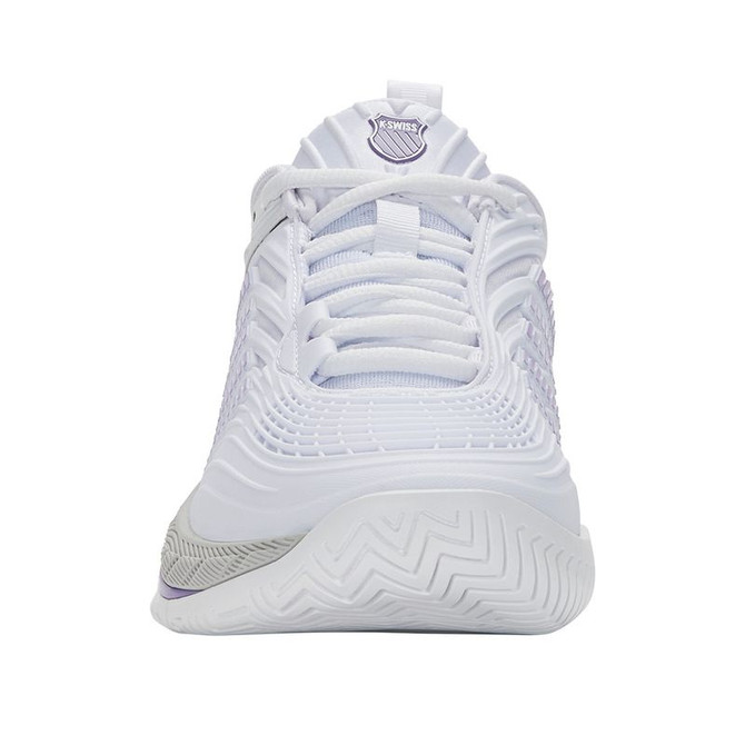 K Swiss Hypercourt Supreme 2 Womens Tennis Shoe - White/Lunar Rock/Purple Haze - 5