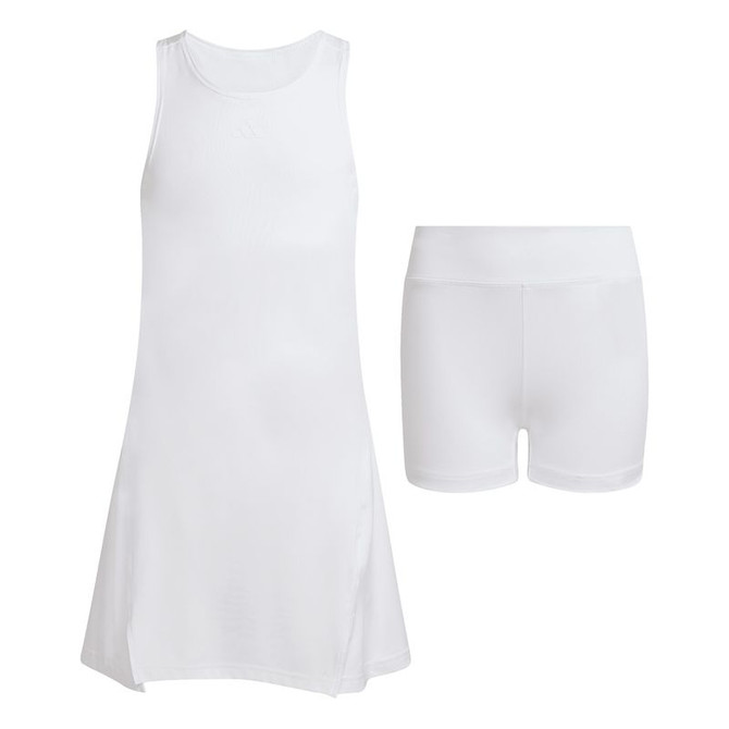 adidas Girls Club Dress - White - 2