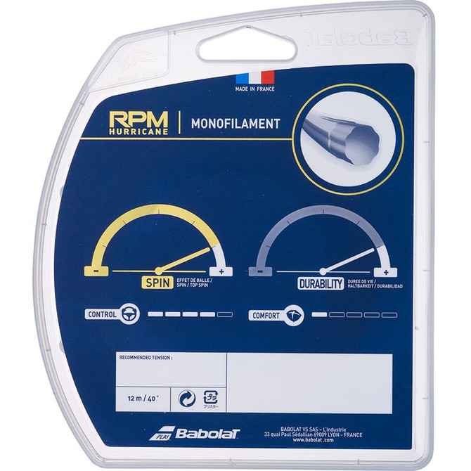 Babolat RPM Hurricane 17G White Tennis String - 2