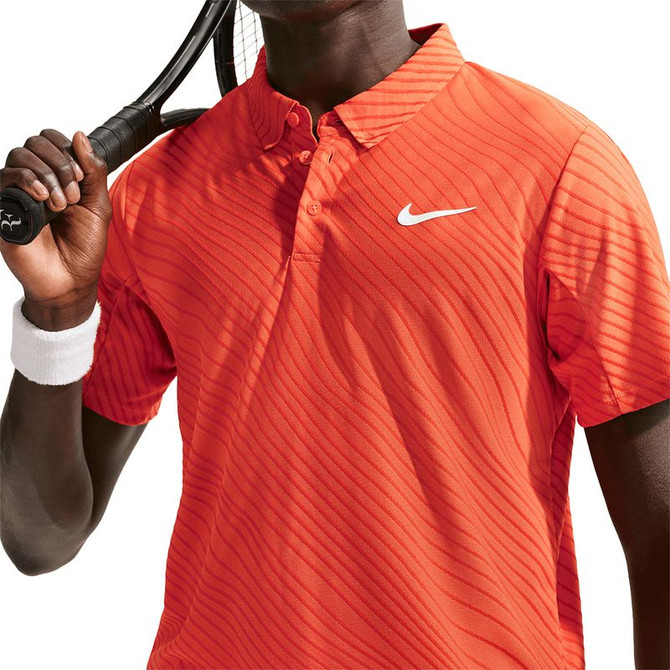 Nike Court Advantage Slam Polo - Turf Orange/White - 5