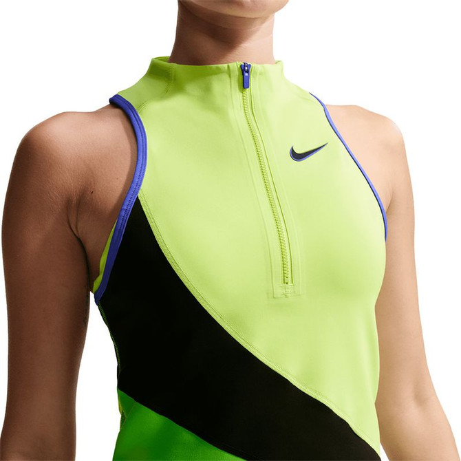 Nike Court Slam Tank Top - Light Lemon Twist/Black/Mean Green - 3