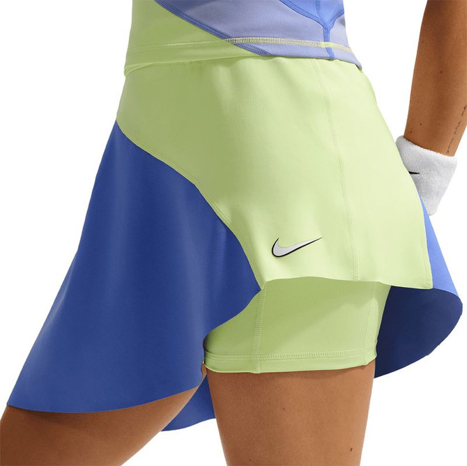 Nike Court Slam Skirt - Light Lemon Twist/Sapphire/White - 4