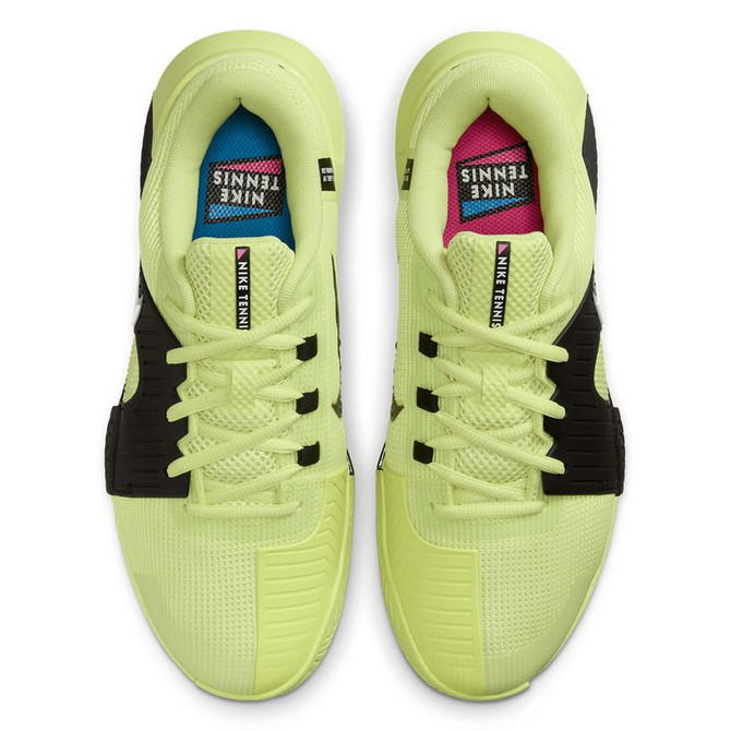 Nike Zoom GP Challenge 1.5 Premium Womens Tennis Shoe - Lt Lemon/Black/Blue Ribbon - 6