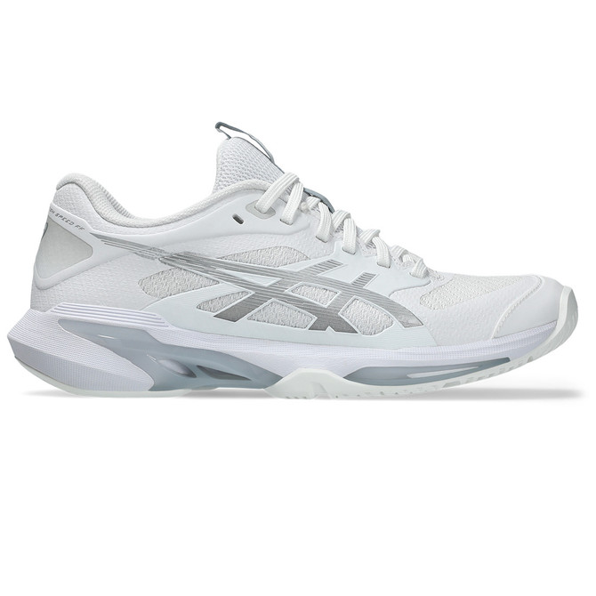 Asics Solution Speed FF 4 Womens Clay Tennis Shoe - White/Pure Silver