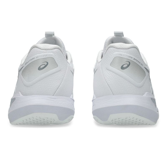 Asics Solution Speed FF 4 Womens Clay Tennis Shoe - White/Pure Silver - 5