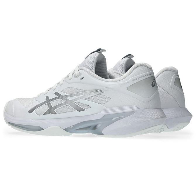 Asics Solution Speed FF 4 Womens Clay Tennis Shoe - White/Pure Silver - 7