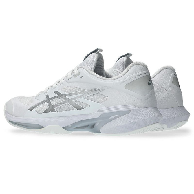 Asics Solution Speed FF 4 Womens Tennis Shoe - White/Pure Silver - 5