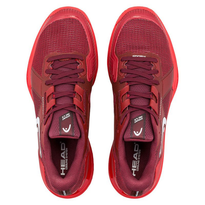 Head Sprint Pro 4.0 Mens Tennis Shoe - Red/Dark Red - 5