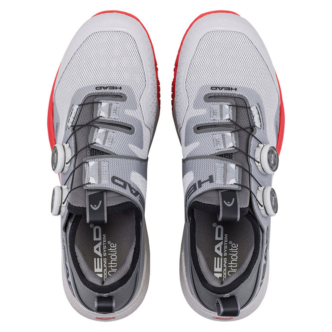 Head Motion Pro BOA Mens Pickleball Shoe - Light Grey/Red
