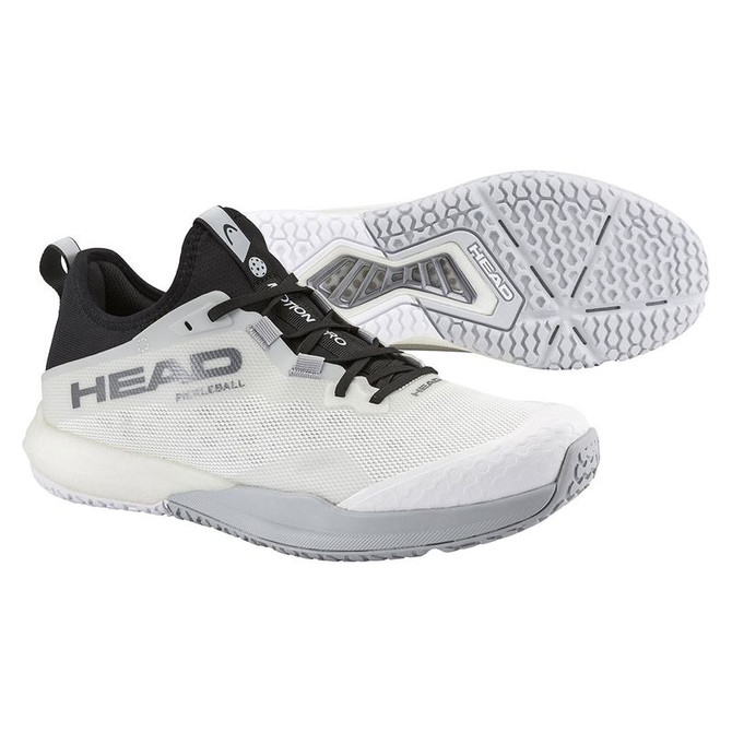 Head Motion Pro Mens Pickleball Shoe - White/Black - 5
