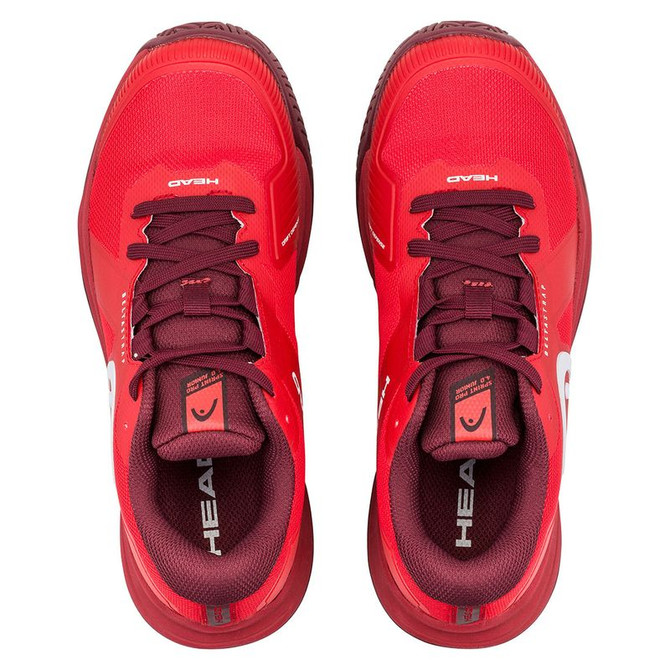 Head Sprint Pro 4.0 Junior Tennis Shoe - Red/Dark Red - 5