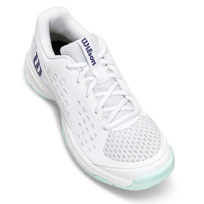 Wilson Rush Pro Junior Tennis Shoe - White/Bay/Skipper Blue
