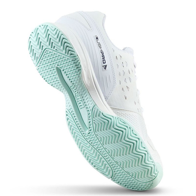 Wilson Rush Pro Junior Tennis Shoe - White/Bay/Skipper Blue - 4